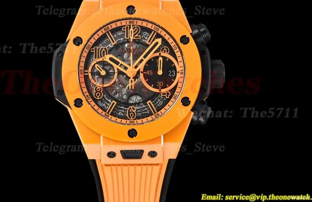 A1280 Magic Skeleton Big 42mm Dial RU Bang Unico Ceramic Orange BBF 0317