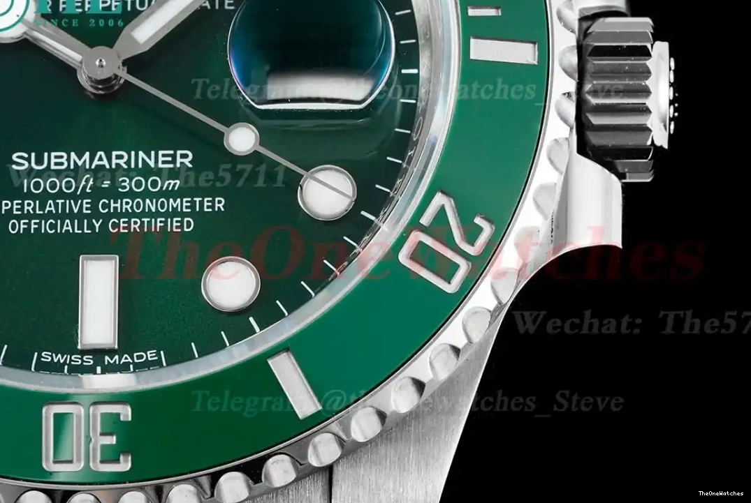 SS Submariner Green Hulk 40mm 116610LV Dial VS3135 VSF SS 0309