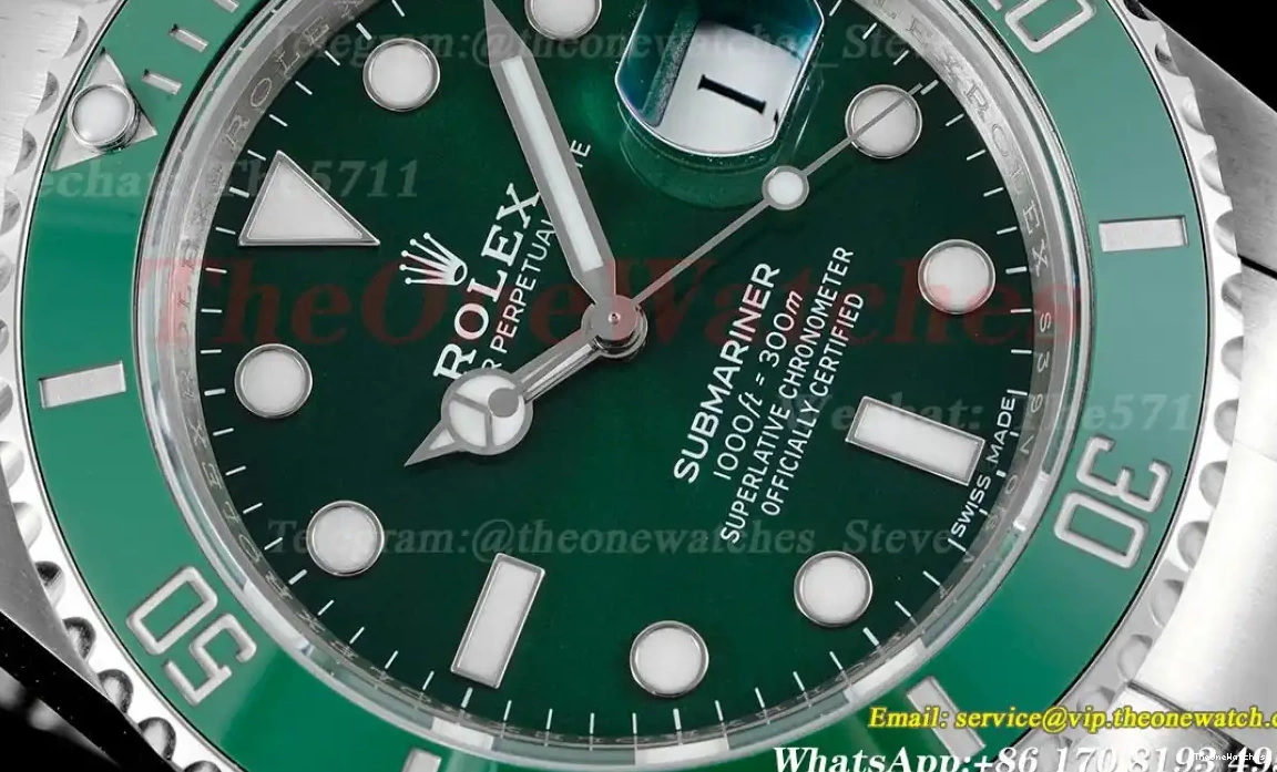 SS Submariner Green Hulk 40mm 116610LV Dial VS3135 VSF SS 0309