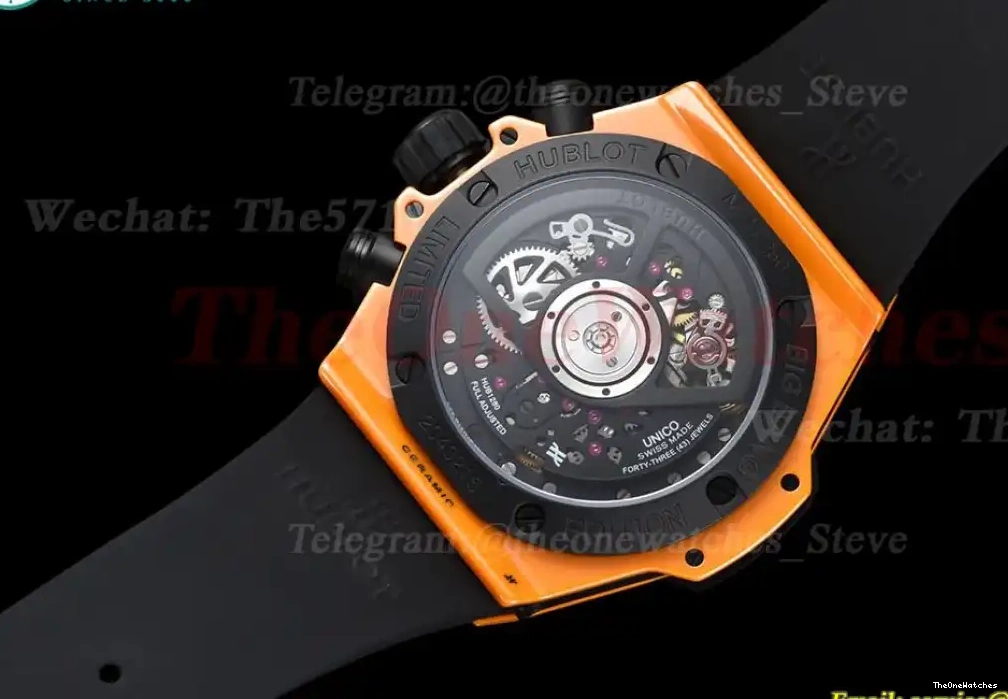 A1280 Magic Skeleton Big 42mm Dial RU Bang Unico Ceramic Orange BBF 0317