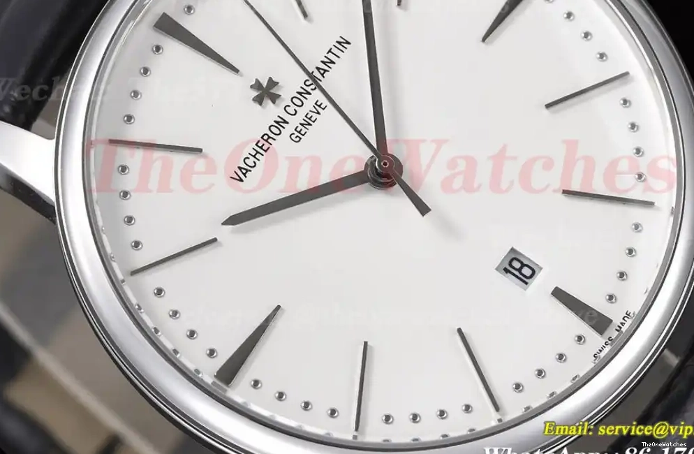 LE GDF SS White 85180 Dial Date MY8215 Patrimony 0311