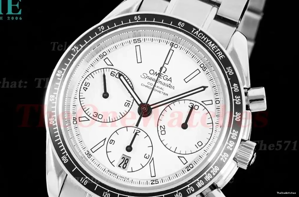 Speedmaster A7750 SS SS Master Racing Dial HKF 40mm White 0316