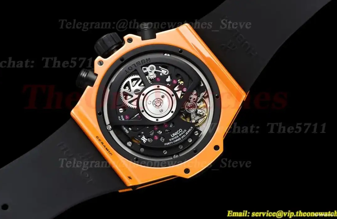 A1280 Magic Skeleton Big 42mm Dial RU Bang Unico Ceramic Orange BBF 0317