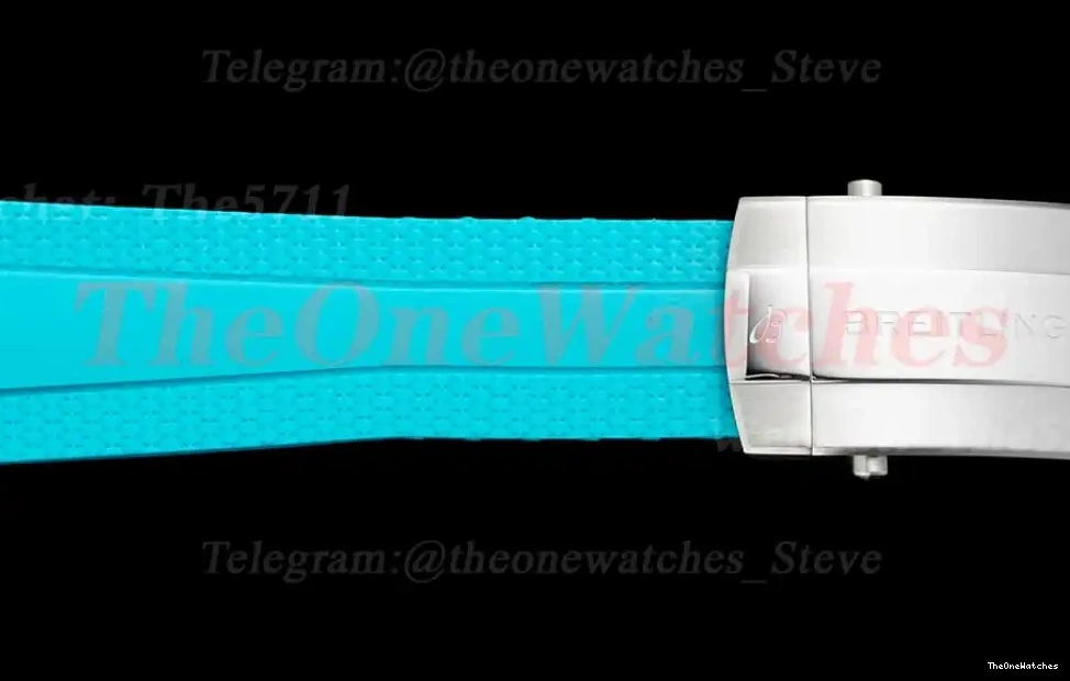 Strap RU on Dial A2824 42mm TF Blue Rubber Colorful SS Superocean 0316