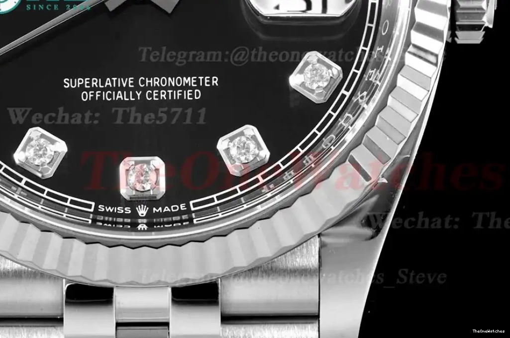 Clean SS SH3235 Datejust Jub 36mm SS 126234 Black Mois 0319