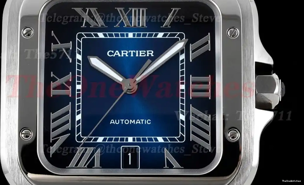 MY9019 SS 40mm De Cartier Santos XL Mens 2018 Blue SS BVF 0313