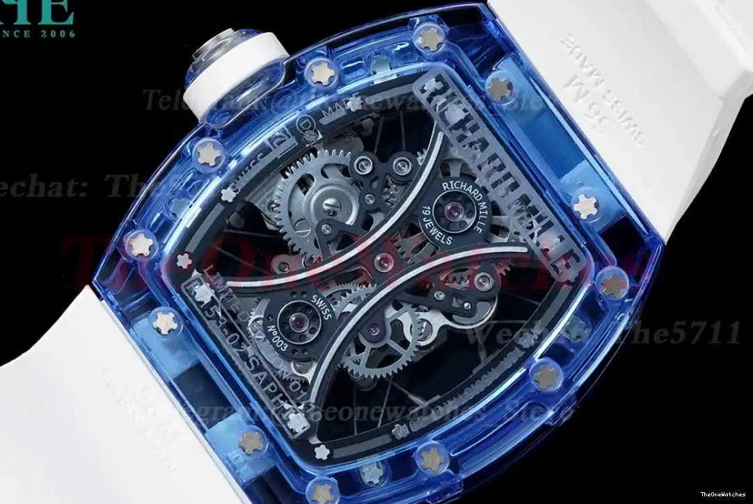 White Tourb on Strap Skeleton RM053-02 Dial RMF 0316