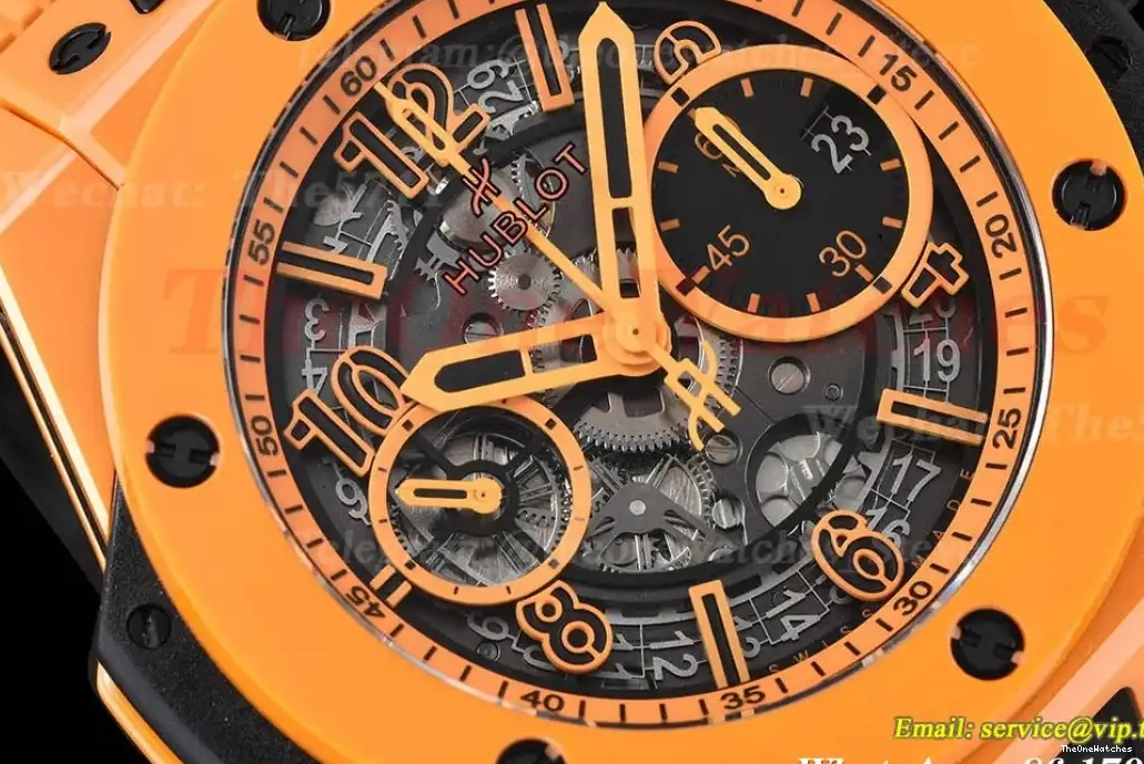 A1280 Magic Skeleton Big 42mm Dial RU Bang Unico Ceramic Orange BBF 0317